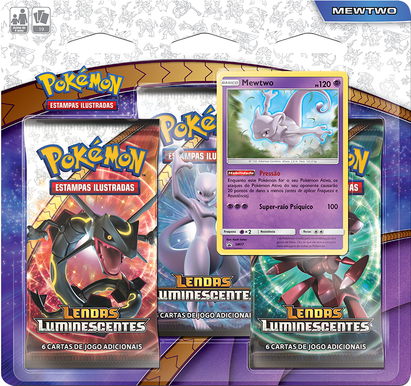 Shining Legends Three-Pack Blister — Mewtwo