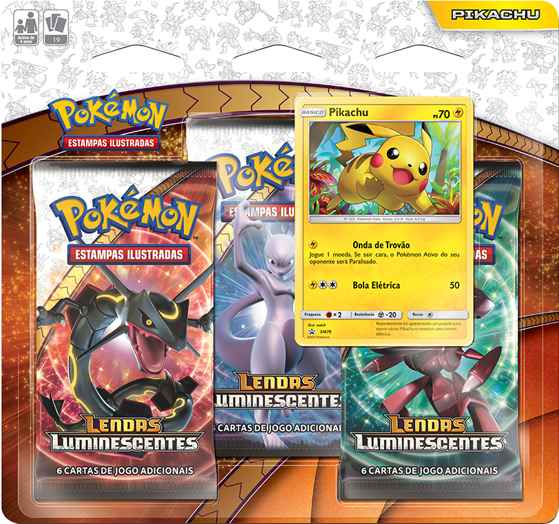 Shining Legends Three-Pack Blister — Pikachu