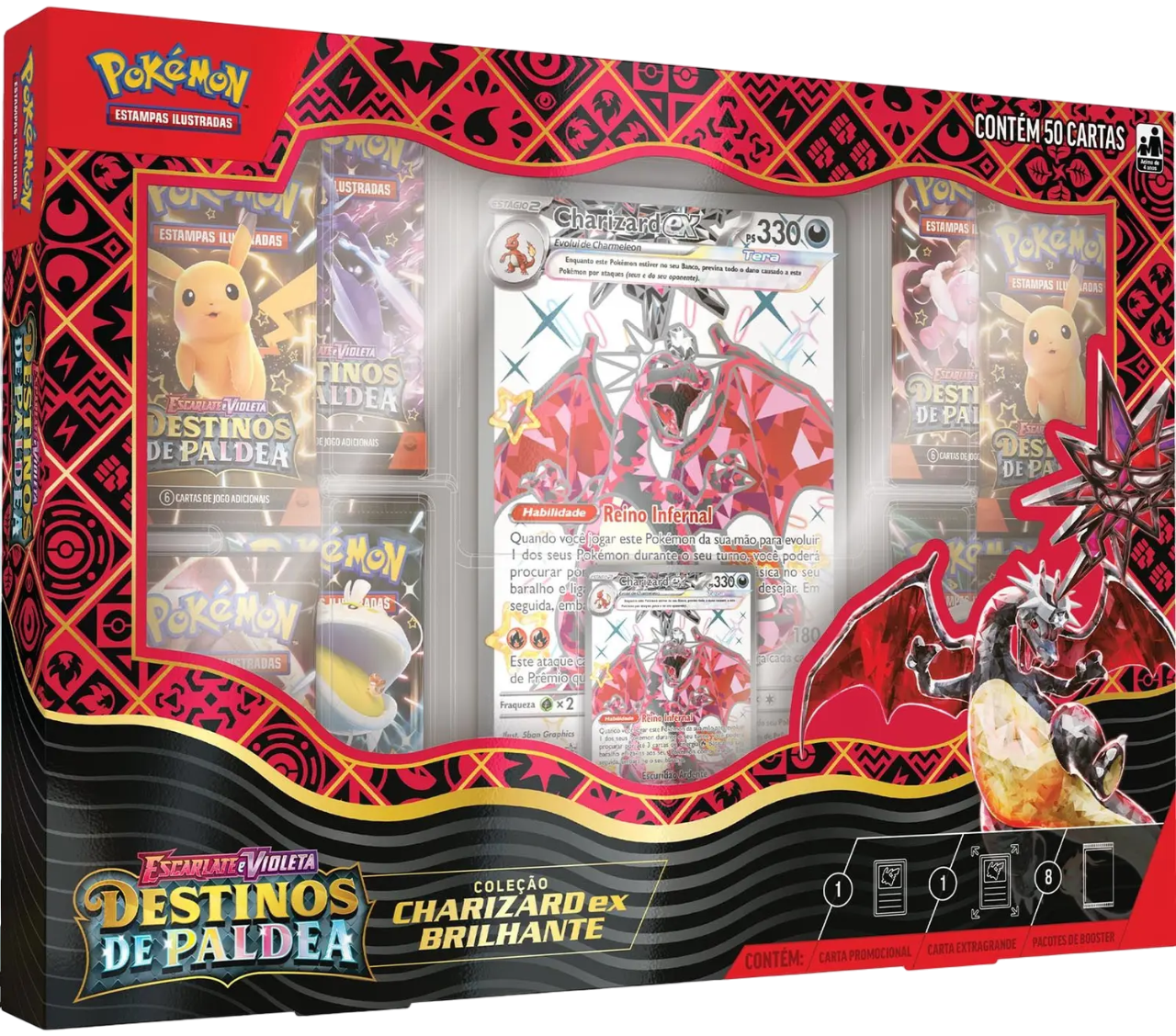 Paldean Fates لامع Charizard ex المجموعة