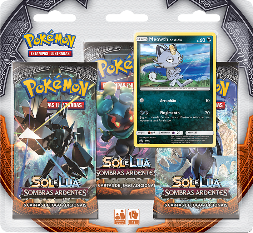 Burning Shadows Three-Pack بليستر — من ألولا Meowth