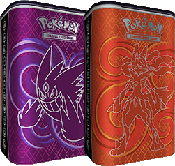 Elite Trainer デッキシールド缶 — Mega ゲンガー & Mega ルカリオ